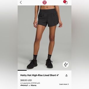 Hotty Hot High-Rise Lined Short 4”